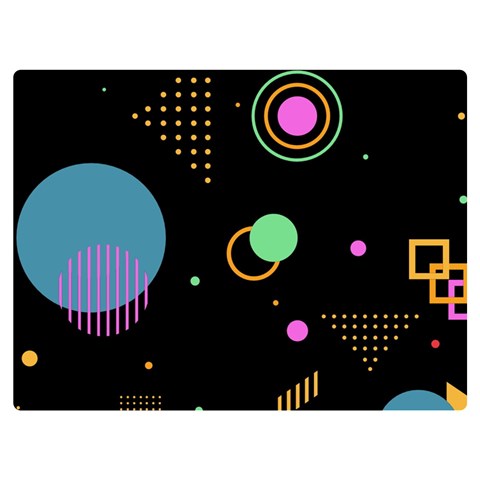 Colartive, Aesthetic, Amoled, Black, Colorful, Desenho Premium Plush Fleece Blanket (Extra Small) from ArtsNow.com 40 x30  Blanket Front