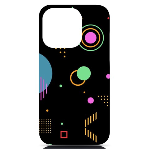 Colartive, Aesthetic, Amoled, Black, Colorful, Desenho iPhone 14 Pro Black UV Print Case from ArtsNow.com Front