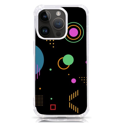 Colartive, Aesthetic, Amoled, Black, Colorful, Desenho iPhone 14 Pro TPU UV Print Case from ArtsNow.com Front