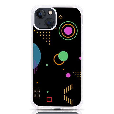 Colartive, Aesthetic, Amoled, Black, Colorful, Desenho iPhone 13 TPU UV Print Case from ArtsNow.com Front