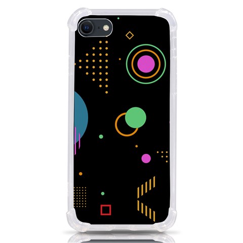 Colartive, Aesthetic, Amoled, Black, Colorful, Desenho iPhone SE from ArtsNow.com Front