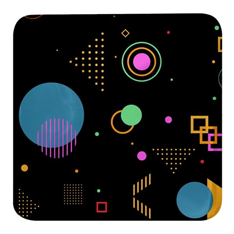 Colartive, Aesthetic, Amoled, Black, Colorful, Desenho Square Glass Fridge Magnet (4 pack) from ArtsNow.com Front