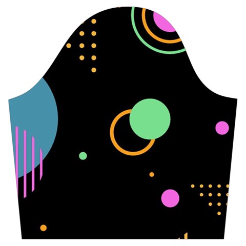 Colartive, Aesthetic, Amoled, Black, Colorful, Desenho Trumpet Sleeve Cropped Top from ArtsNow.com Sleeve Right