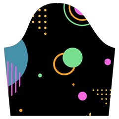 Colartive, Aesthetic, Amoled, Black, Colorful, Desenho Trumpet Sleeve Cropped Top from ArtsNow.com Sleeve Left