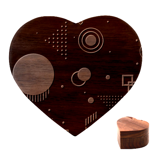 Colartive, Aesthetic, Amoled, Black, Colorful, Desenho Heart Wood Jewelry Box from ArtsNow.com Front