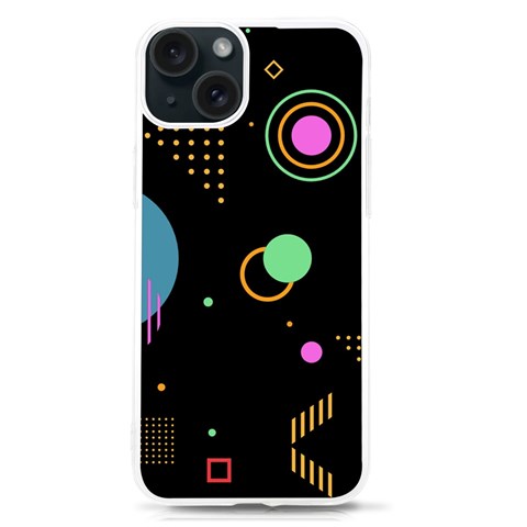 Colartive, Aesthetic, Amoled, Black, Colorful, Desenho iPhone 15 TPU UV Print Case from ArtsNow.com Front