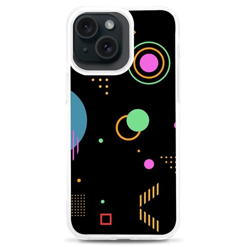 Colartive, Aesthetic, Amoled, Black, Colorful, Desenho iPhone 15 Plus TPU UV Print Case from ArtsNow.com Front