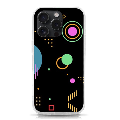 Colartive, Aesthetic, Amoled, Black, Colorful, Desenho iPhone 15 Pro TPU UV Print Case from ArtsNow.com Front