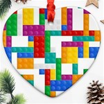 Colorful Bricks, Bricks, Colorful, Colors, Games, Lego, Rainbow Ornament (Heart)