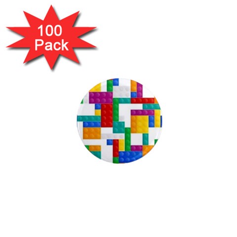 Colorful Bricks, Bricks, Colorful, Colors, Games, Lego, Rainbow 1  Mini Magnets (100 pack)  from ArtsNow.com Front