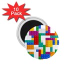 Colorful Bricks, Bricks, Colorful, Colors, Games, Lego, Rainbow 1.75  Magnets (10 pack) 