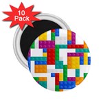 Colorful Bricks, Bricks, Colorful, Colors, Games, Lego, Rainbow 2.25  Magnets (10 pack) 