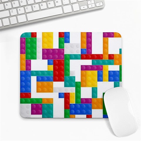 Colorful Bricks, Bricks, Colorful, Colors, Games, Lego, Rainbow Large Mousepad from ArtsNow.com Front