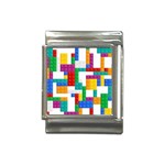 Colorful Bricks, Bricks, Colorful, Colors, Games, Lego, Rainbow Italian Charm (13mm)