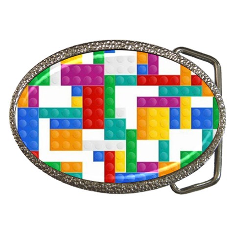 Colorful Bricks, Bricks, Colorful, Colors, Games, Lego, Rainbow Belt Buckles from ArtsNow.com Front