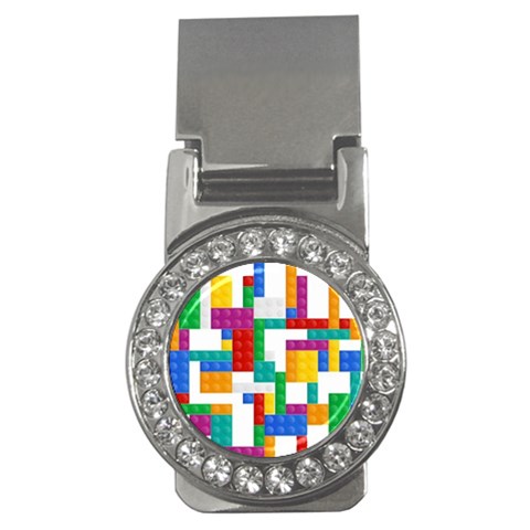 Colorful Bricks, Bricks, Colorful, Colors, Games, Lego, Rainbow Money Clips (CZ)  from ArtsNow.com Front