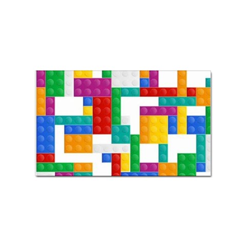 Colorful Bricks, Bricks, Colorful, Colors, Games, Lego, Rainbow Sticker (Rectangular) from ArtsNow.com Front