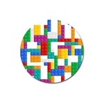 Colorful Bricks, Bricks, Colorful, Colors, Games, Lego, Rainbow Magnet 3  (Round)