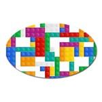 Colorful Bricks, Bricks, Colorful, Colors, Games, Lego, Rainbow Oval Magnet