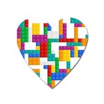 Colorful Bricks, Bricks, Colorful, Colors, Games, Lego, Rainbow Heart Magnet