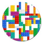 Colorful Bricks, Bricks, Colorful, Colors, Games, Lego, Rainbow Magnet 5  (Round)