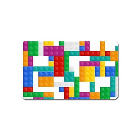 Colorful Bricks, Bricks, Colorful, Colors, Games, Lego, Rainbow Magnet (Name Card) from ArtsNow.com Front