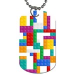 Colorful Bricks, Bricks, Colorful, Colors, Games, Lego, Rainbow Dog Tag (One Side)