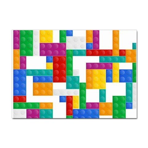 Colorful Bricks, Bricks, Colorful, Colors, Games, Lego, Rainbow Sticker A4 (10 pack) from ArtsNow.com Front