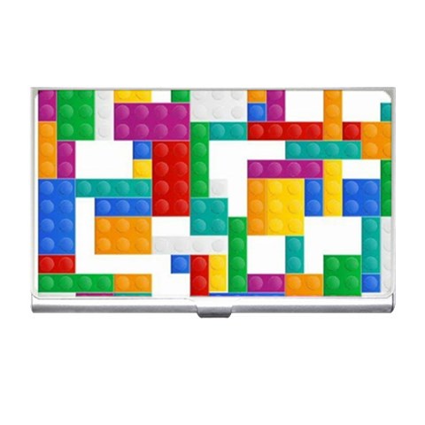 Colorful Bricks, Bricks, Colorful, Colors, Games, Lego, Rainbow Business Card Holder from ArtsNow.com Front