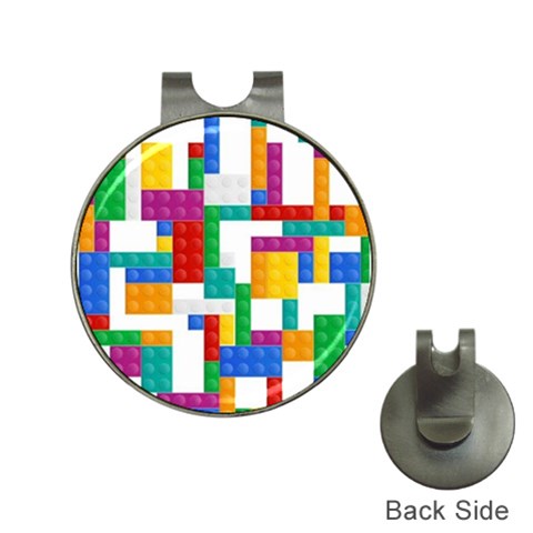 Colorful Bricks, Bricks, Colorful, Colors, Games, Lego, Rainbow Hat Clips with Golf Markers from ArtsNow.com Front