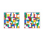 Colorful Bricks, Bricks, Colorful, Colors, Games, Lego, Rainbow Cufflinks (Square)