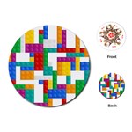 Colorful Bricks, Bricks, Colorful, Colors, Games, Lego, Rainbow Playing Cards Single Design (Round)