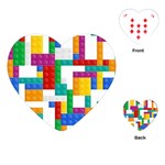 Colorful Bricks, Bricks, Colorful, Colors, Games, Lego, Rainbow Playing Cards Single Design (Heart)