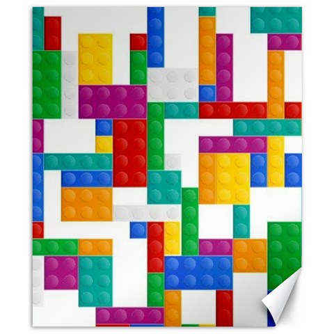 Colorful Bricks, Bricks, Colorful, Colors, Games, Lego, Rainbow Canvas 8  x 10  from ArtsNow.com 8.15 x9.66  Canvas - 1