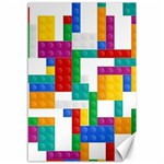 Colorful Bricks, Bricks, Colorful, Colors, Games, Lego, Rainbow Canvas 12  x 18 