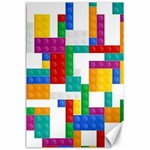 Colorful Bricks, Bricks, Colorful, Colors, Games, Lego, Rainbow Canvas 24  x 36 