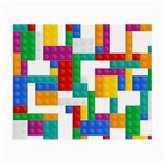 Colorful Bricks, Bricks, Colorful, Colors, Games, Lego, Rainbow Small Glasses Cloth (2 Sides)