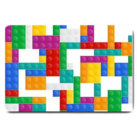 Colorful Bricks, Bricks, Colorful, Colors, Games, Lego, Rainbow Large Doormat from ArtsNow.com 30 x20  Door Mat