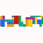 Colorful Bricks, Bricks, Colorful, Colors, Games, Lego, Rainbow Large Bar Mat