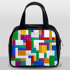 Colorful Bricks, Bricks, Colorful, Colors, Games, Lego, Rainbow Classic Handbag (Two Sides) from ArtsNow.com Front