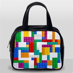 Colorful Bricks, Bricks, Colorful, Colors, Games, Lego, Rainbow Classic Handbag (Two Sides) from ArtsNow.com Back