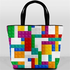 Colorful Bricks, Bricks, Colorful, Colors, Games, Lego, Rainbow Bucket Bag from ArtsNow.com Front