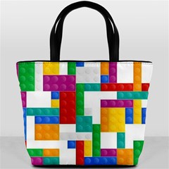 Colorful Bricks, Bricks, Colorful, Colors, Games, Lego, Rainbow Bucket Bag from ArtsNow.com Back