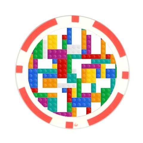 Colorful Bricks, Bricks, Colorful, Colors, Games, Lego, Rainbow Poker Chip Card Guard (10 pack) from ArtsNow.com Front