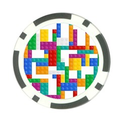 Colorful Bricks, Bricks, Colorful, Colors, Games, Lego, Rainbow Poker Chip Card Guard (10 pack) from ArtsNow.com Front