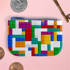 Colorful Bricks, Bricks, Colorful, Colors, Games, Lego, Rainbow Mini Coin Purse from ArtsNow.com Front