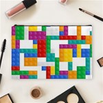 Colorful Bricks, Bricks, Colorful, Colors, Games, Lego, Rainbow Cosmetic Bag (Large)