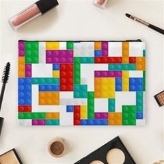 Colorful Bricks, Bricks, Colorful, Colors, Games, Lego, Rainbow Cosmetic Bag (Large) from ArtsNow.com Back