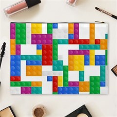 Colorful Bricks, Bricks, Colorful, Colors, Games, Lego, Rainbow Cosmetic Bag (XL) from ArtsNow.com Back