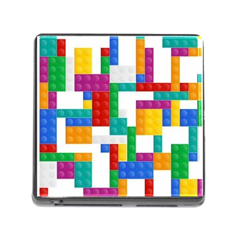 Colorful Bricks, Bricks, Colorful, Colors, Games, Lego, Rainbow Memory Card Reader (Square 5 Slot) from ArtsNow.com Front